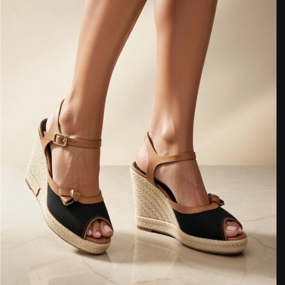 Louis Vuitton Shoes - Louis Vuitton Isola Canvas Wedge Espadrilles Sandals FR38.5 US8 $1030
